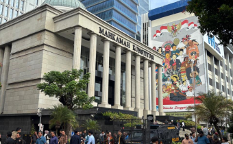 Suasana Gedung Mahkamah Konstitusi penerimaan Laporan Gugatan dari pihak Pasangan Calon Pilkada tahun 2024